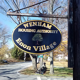 Wenham Housing Authority Enon Village sign